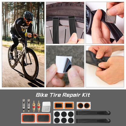 Worthfav bicycle repair kit for on the go, 17 in 1 bike tool set detachable, bike repair kit multitool saddle bag for bicycle accessories ebike kit mountain bike repair kit