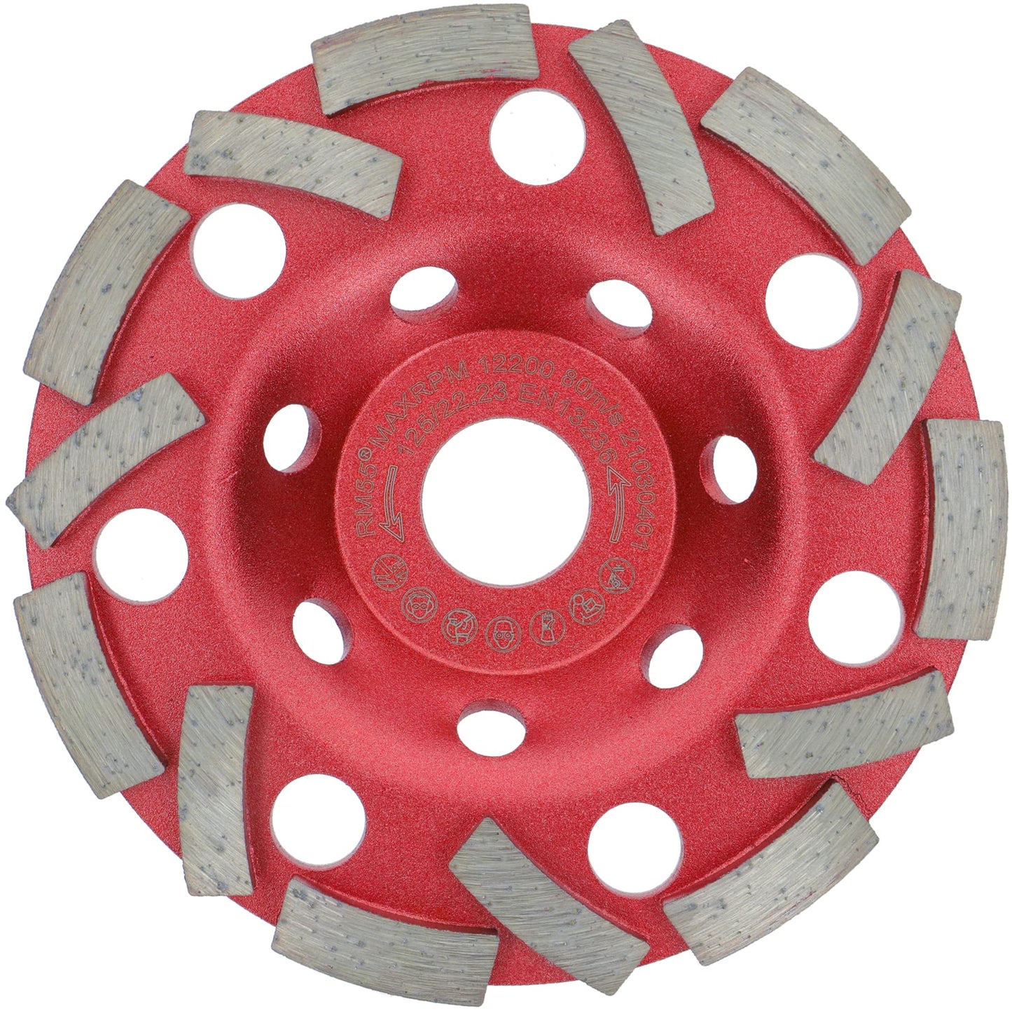 PRODIAMANT Diamond Grinding Cup Ø 125mm Turbo Segment Concrete Natural Stone Grinding Disc Professional Tool