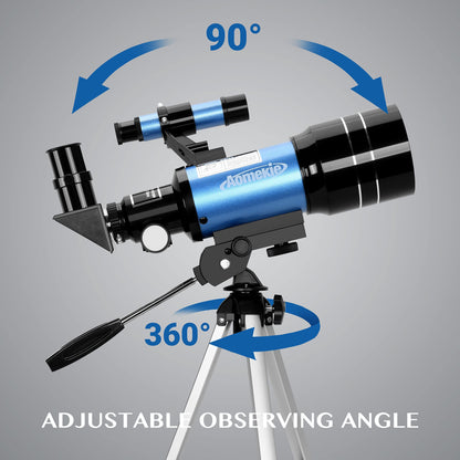 Aomekie Telescope for Kids Beginners 70MM Astronomy Telescope with Smartphone Adapter Aluminum Tripod Barlow and Erecting Eyepiece