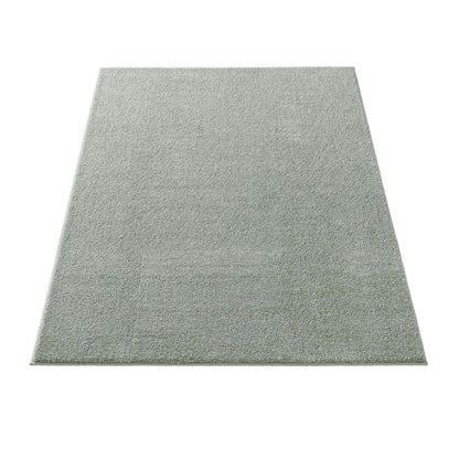 Taracarpet short-pile soft designer plain carpet Madrid for living room, kids room, bedroom, and kitchen suitable mint green 80x150 cm