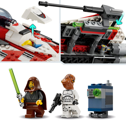LEGO Star Wars Jedi Bob's Starfighter, construction toy, toy spaceship with bricks, popular character, birthday gift for boys, girls, and all fans aged 8+ 75388