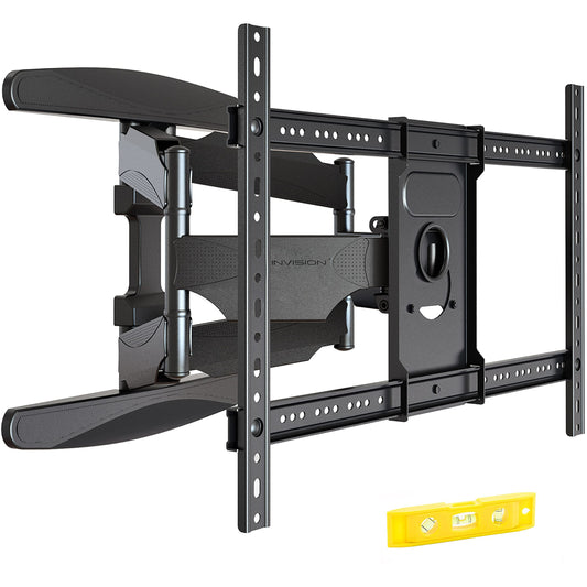 Invision TV wall mount for 37-75 inch screens, swivel tilt and extend TV bracket for flat and curved TVs, max weight 50kg, VESA 200x100mm to 600x400mm (DXL-DE-IA)