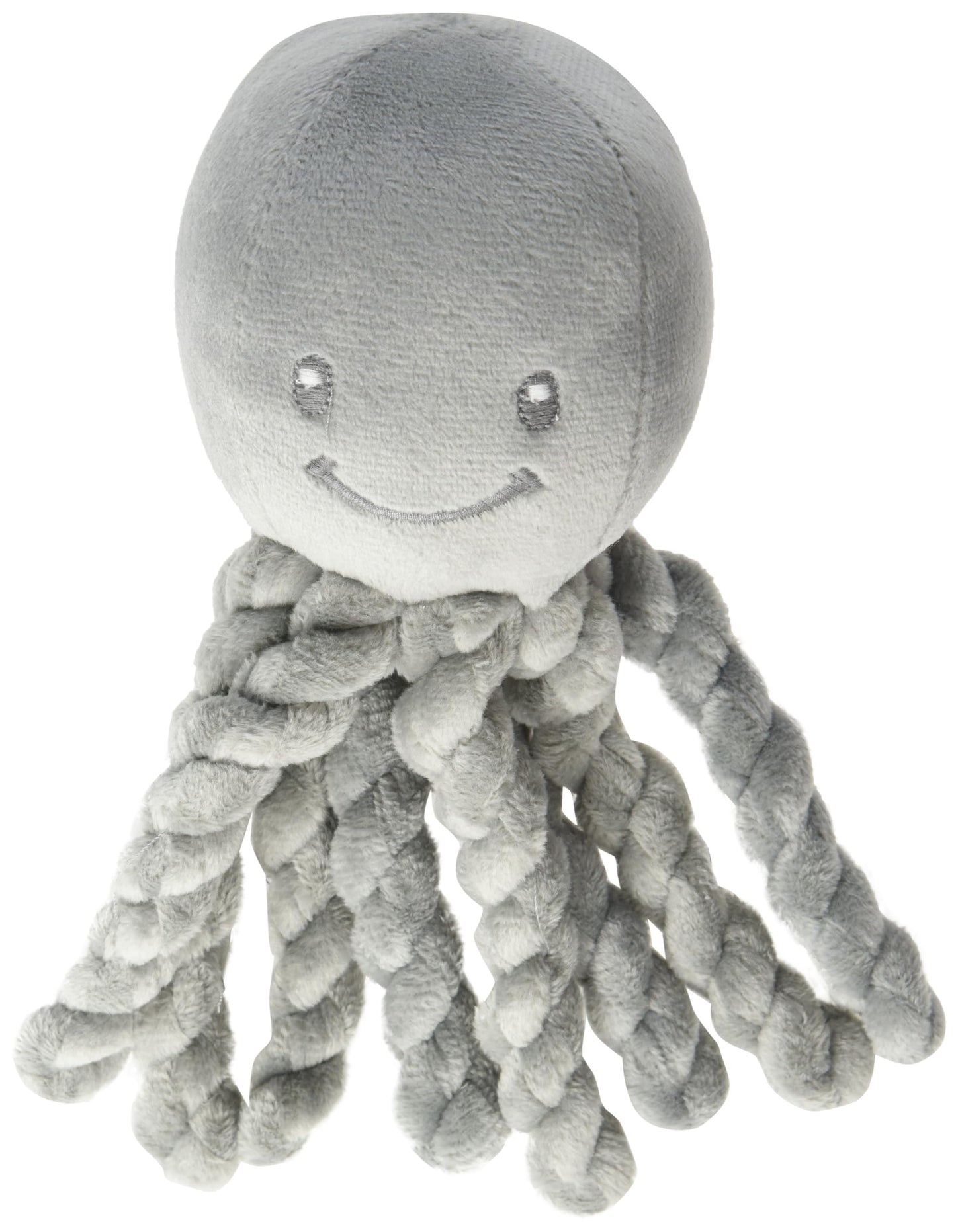 Nattou 877558 Octopus Plush Toy, For Newborns and Preemies, 23 cm, Lapidou, Grey