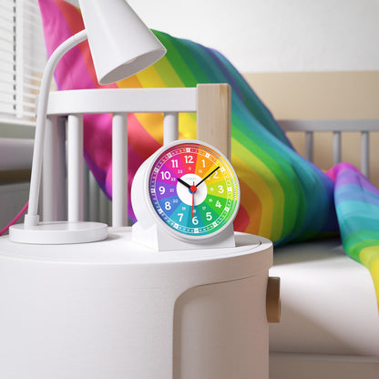 Cander Berlin MNU 1009 R Children's alarm clock Clock Children silent colorful noiseless light Snooze Table clock Lighting Kids room Boys Girls