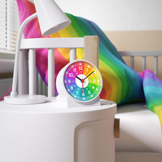 Cander Berlin MNU 1009 R Children's alarm clock Clock Children silent colorful noiseless light Snooze Table clock Lighting Kids room Boys Girls