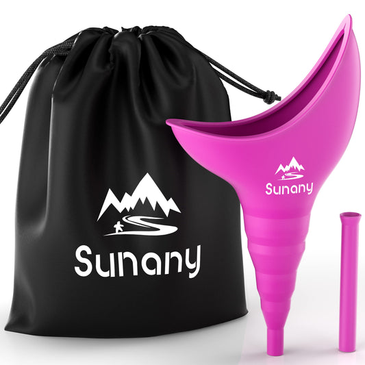 SheWee for women, Female urinal Silicone funnel Portable urinal for women Standing Up Pee Funnel Reusable female urinal for women, Outdoor, Activities, Camping (Fuchsia)