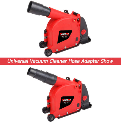 Aidelife dust extraction hood for angle grinder 125mm for wall chaser slot cutter set with 2x diamond discs 125mm