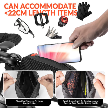 ROCKBROS frame bag bicycle bag for bike frame top tube bag approx.1L 22 * 10 * 5.5cm