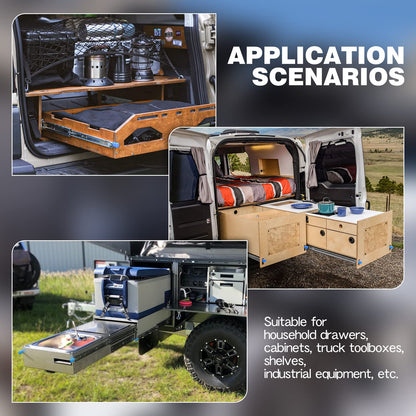 SHUHANG Heavy Duty Drawer Slides Full Extension 1000mm with Lock, Ball Bearing Bearing Capacity120 KG Load Capacity Side Mount 1 Pair (2 Pieces)