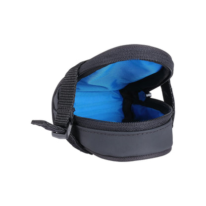 BBB Cycling bike saddle bag with universal straps for easy mounting on mountain, road, and city bikes. Saddle Bag, Racepack B, Black.