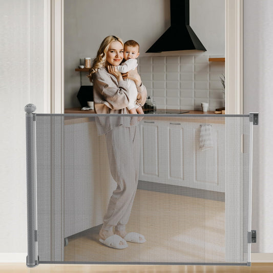 Muaket stair gate/door gate retractable 0-170CM, gray