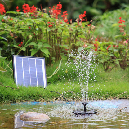AISITIN 6.5W Solar Fountain with Built-in 1500mAh Battery Upgraded Pond Pump, Floating Fountain Pump with 6 Fountain Styles for Garden, Bird Bath, Pond, Fish Tank