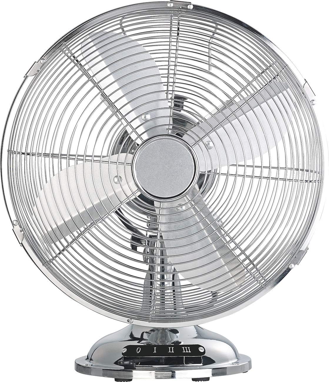 Sichler Housewares Office Fan: Full Metal Desk Fan in Retro Look, Oscillation, 35 W, Ø 30 cm (Antique Fan, Metal Desk Fan, Air Cooler)