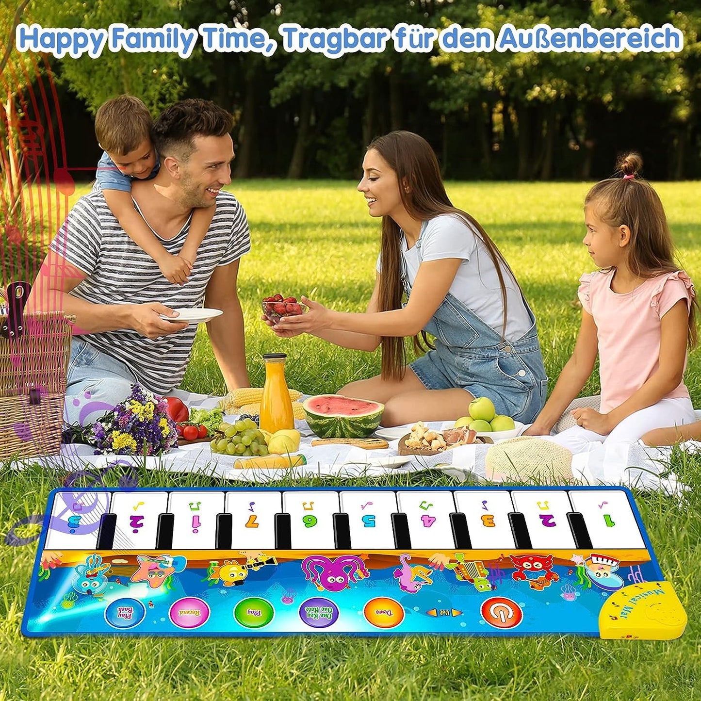 Weokeey Baby Toy for 1 Year Old Piano Mat Educational Toy Dance Mat Gift Music Mat Montessori Children's Toy for 1 2 3 4 Year Old Boys Girls