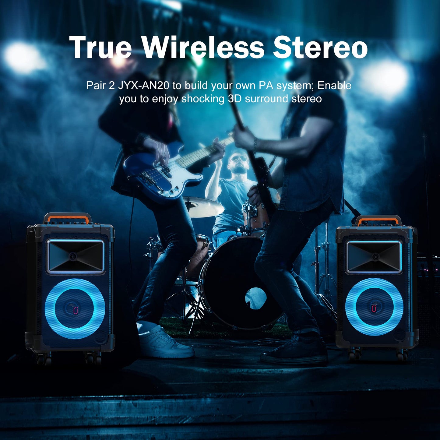 JYX Karaoke Machine, Karaoke System with 2 microphones, Portable Bluetooth Speaker for adults, Party Karaoke Speaker, Subwoofer PA System for gatherings, the best gifts for everyone.