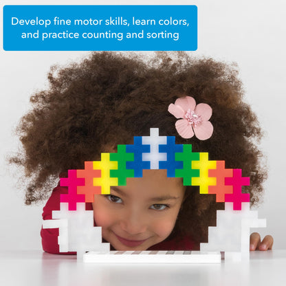 Plus-Plus 9603411 Creative Building Blocks, Big Neon Set, Awesome Construction Toy, 100 Pieces