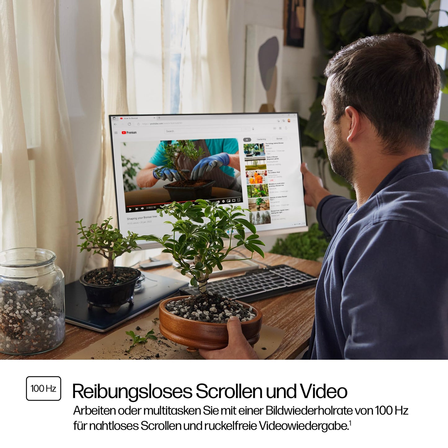 HP Series 5 527sa FHD IPS monitor with speakers | 27" | 100Hz | 1500:1 contrast | 99% sRGB | Dual HDMI 1.4 | VGA | audio input/output | anti-glare | adjustable | sustainable | white