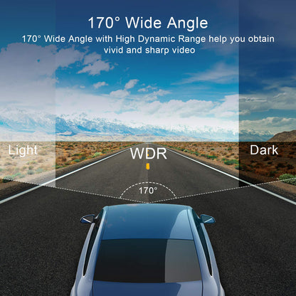Dashcam for Car Front and Rear with 32GB SD Card, Car Camera 3.0-inch IPS Screen Full HD 1080P, Aluminum Alloy Body, 170° Wide Angle, WDR, Parking Monitor, Night Vision, G-Sensor, Loop Recording.