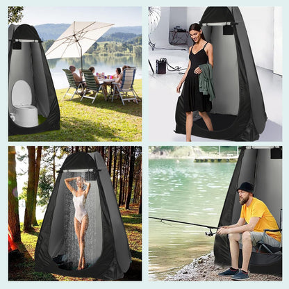 Trintion Pop-Up Toilet Tent - Portable Shower & Changing Room with UV Protection - Mobile WC Tent for Camping, Beach & Outdoor - Includes Carrying Bag