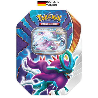 Pokémon Trading Card Game: Tin Box Paradoxclash: Windewoge-ex (1 holographic promo card & 4 booster packs)
