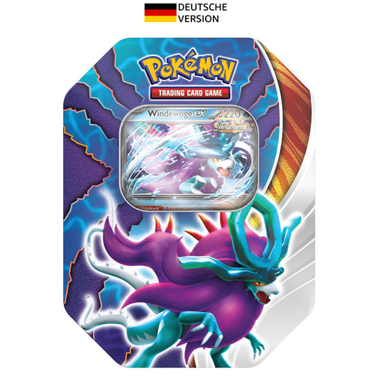 Pokémon Trading Card Game: Tin Box Paradoxclash: Windewoge-ex (1 holographic promo card & 4 booster packs)