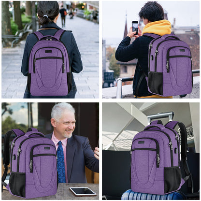 BIKROD backpack for men and women, school backpack for boys and girls, teenagers, waterproof backpack | 17.3 inch laptop bag with USB charging port | perfect for work, travel, hiking with anti-theft pocket.