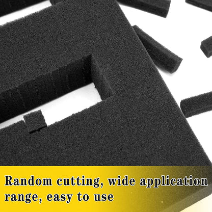 GIONAR grid foam cube foam, 2 pieces 400 x 300 x 50mm/2 pieces 400 x 300 x 10mm, tool case camera case foam, case insert, tabletop miniatures, tools