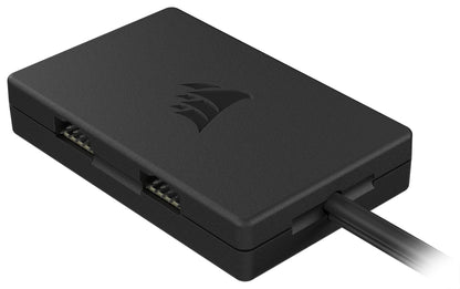 Corsair Internal 4-Port Hub - 4X USB 2.0 ports 9-pin - Easy attachment via magnet - Compatible with most Intel and AMD motherboards - Black