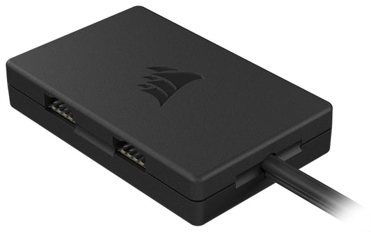 Corsair Internal 4-Port Hub - 4X USB 2.0 ports 9-pin - Easy attachment via magnet - Compatible with most Intel and AMD motherboards - Black