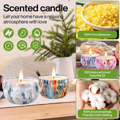 DIY Candle Making Kit, Candle Making Set, Includes 480g Soy Wax, 8 Candle Jars, 4 Color Dyes, and 4 Scents, Candle Making Kit for Adult Beginners