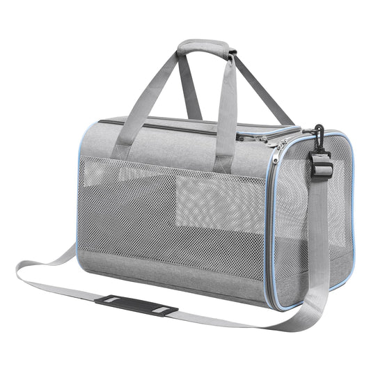 Cinnani dog bag, dog transport bag shoulder bag, ideal for traveling, sturdy, durable, made of high-quality materials, Gray