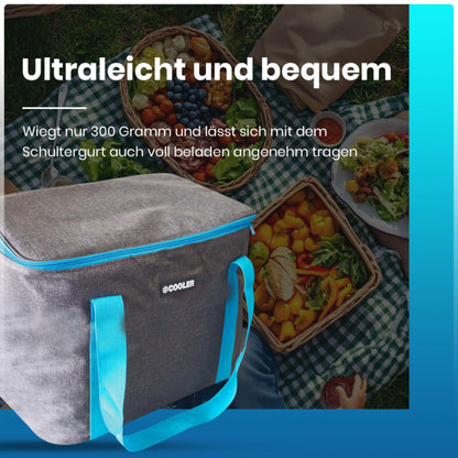 ToCi cooler bag 36 liters insulated bag thermal bag picnic bag for picnic camping vacation hiking BBQ | Dark gray