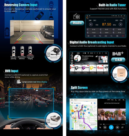 8-core Android 14 4GB RAM +64GB ROM 2 din car radio DVD Bluetooth for VW T5 Multivan Touareg, wireless Carplay, DSP, WiFi, GPS, Canbus, rearview camera