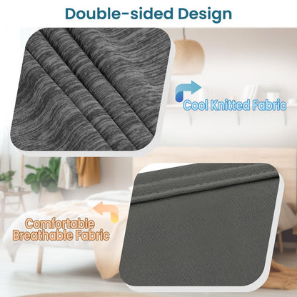 WOLTU Cooling Blanket 2 in 1, Summer Blanket Arc-Chill, Q-Max > 0.45, Double-sided Blanket for Summer, self-cooling breathable light, 220 x 240 cm, Gray