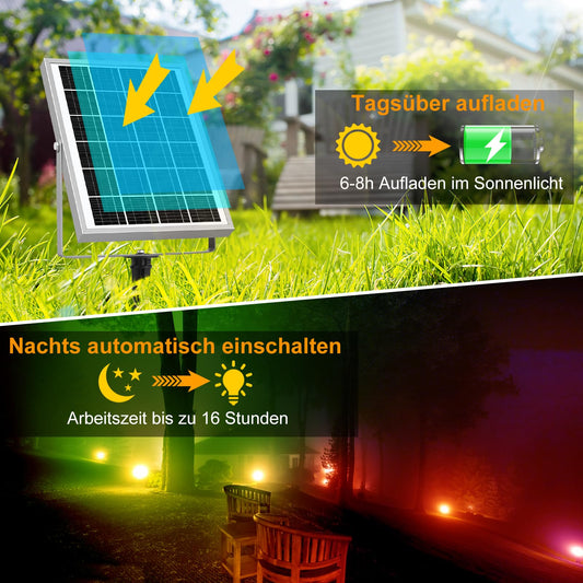 MEIKEE Solar lights for outdoor use with remote control 10 colors 30 cycle modes garden lighting colorful Auto ON/OFF timer garden light IP66 waterproof solar spotlight for outdoor garden path trees balcony 6 pieces