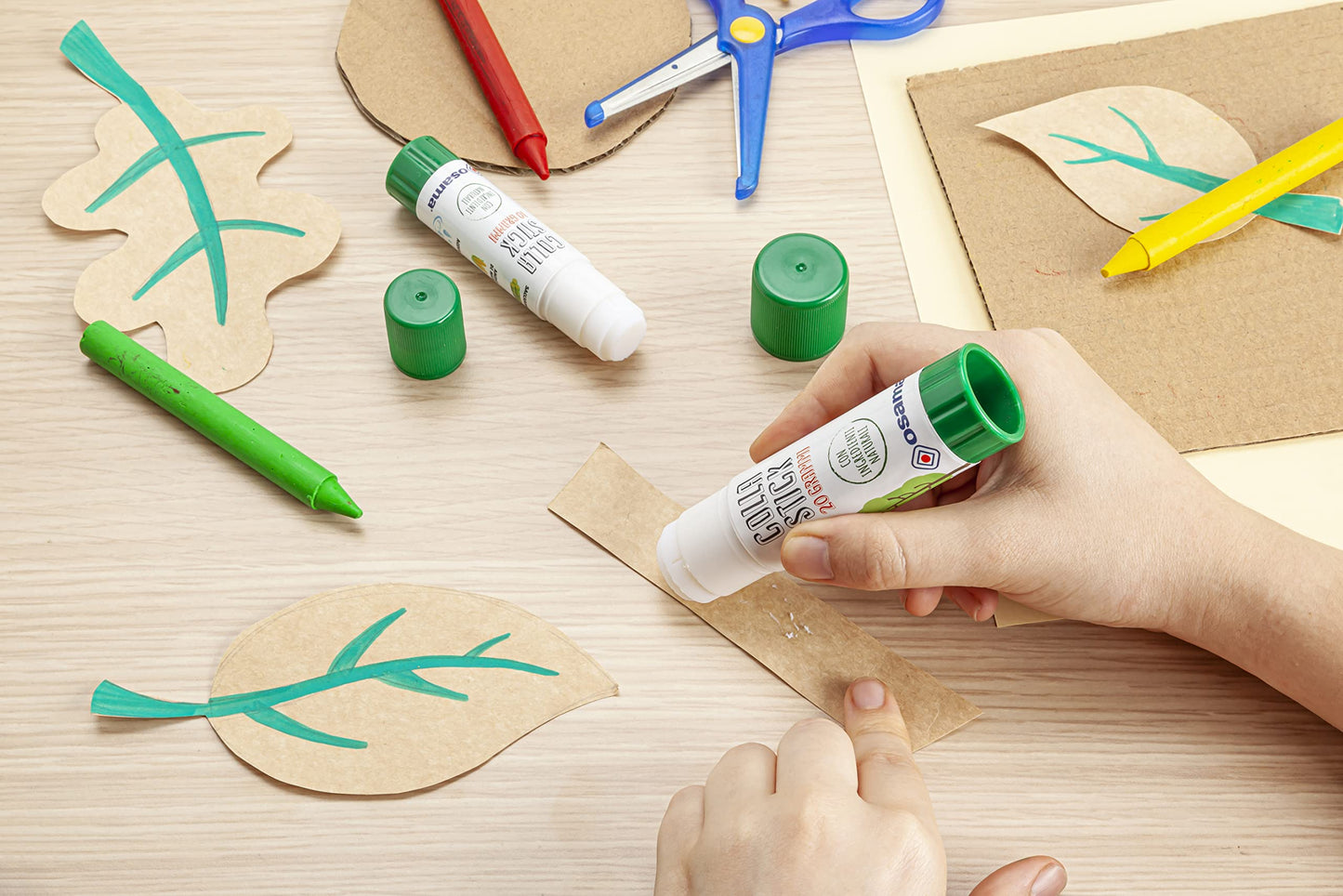 Osama - Glue Stick Extra Strong, 30 Pieces, 10g Glue Stick Set, Ideal for school and writing needs, office and university - smooth, durable and suitable for children, classic Natural.
