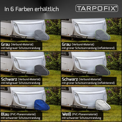 Tarpofix® hitch cover for caravans | Trailer hitch cover with double-click fastener | Trailer coupling cover waterproof | Universal cover for trailer hitch | Hitch protection cover for vehicles