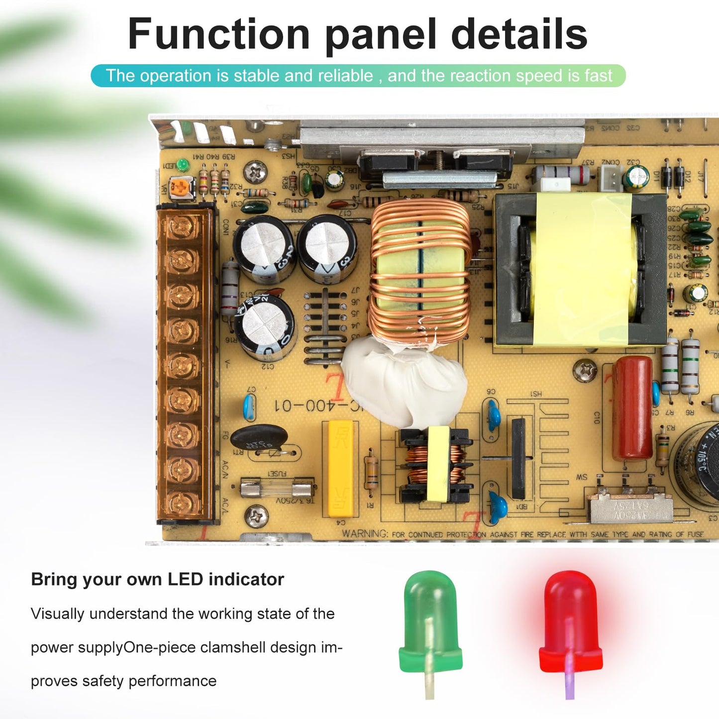 12V 30A power supply switch 120V DC 360W transformer for 3D printers, CCTV, LED lighting, and industrial equipment.