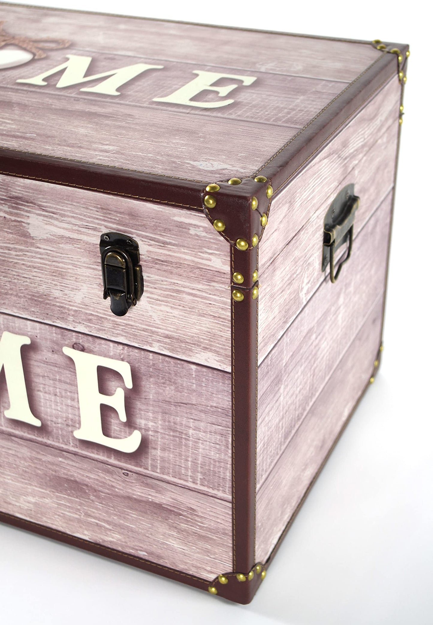Kobolo Chest Storage Box - Home - made of wood and faux leather 68x42x40 cm