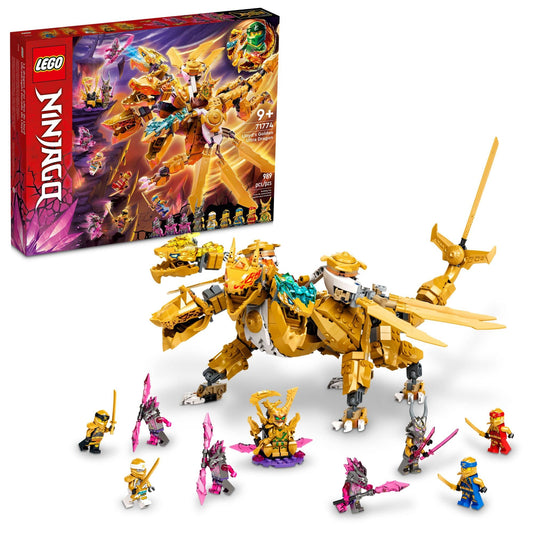LEGO NINJAGO Lloyd's Golden Ultra Dragon 71774 Ninja Building Toy Set for boys, girls, and kids ages 9 and up (989 pieces)