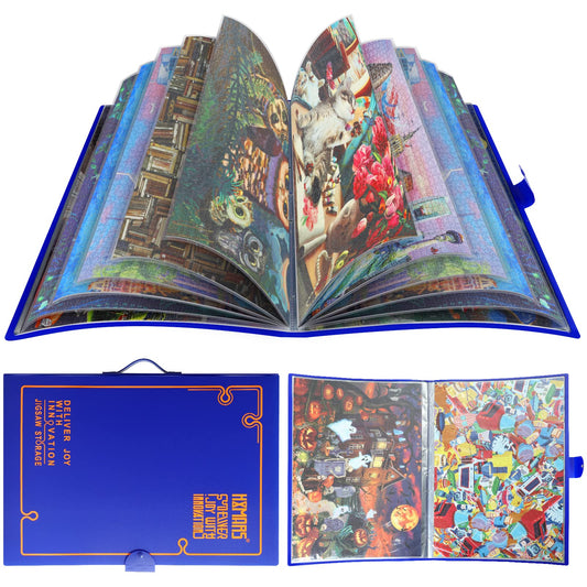 HXMARS Puzzle Storage Folder for 1000 Pieces: Puzzle organizer with large capacity, portable with 20 pockets, dustproof and protective puzzle accessory.