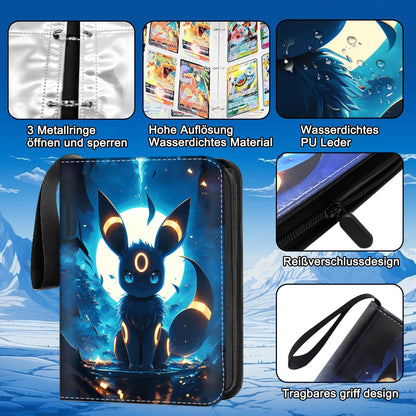 Trading Card Album, Portable Card Collection Album, PU Waterproof Card Binder, 50 Pages 400 Card Capacity Collectible Card Folder, Card Holder Album, Gifts for Collectors and Kids