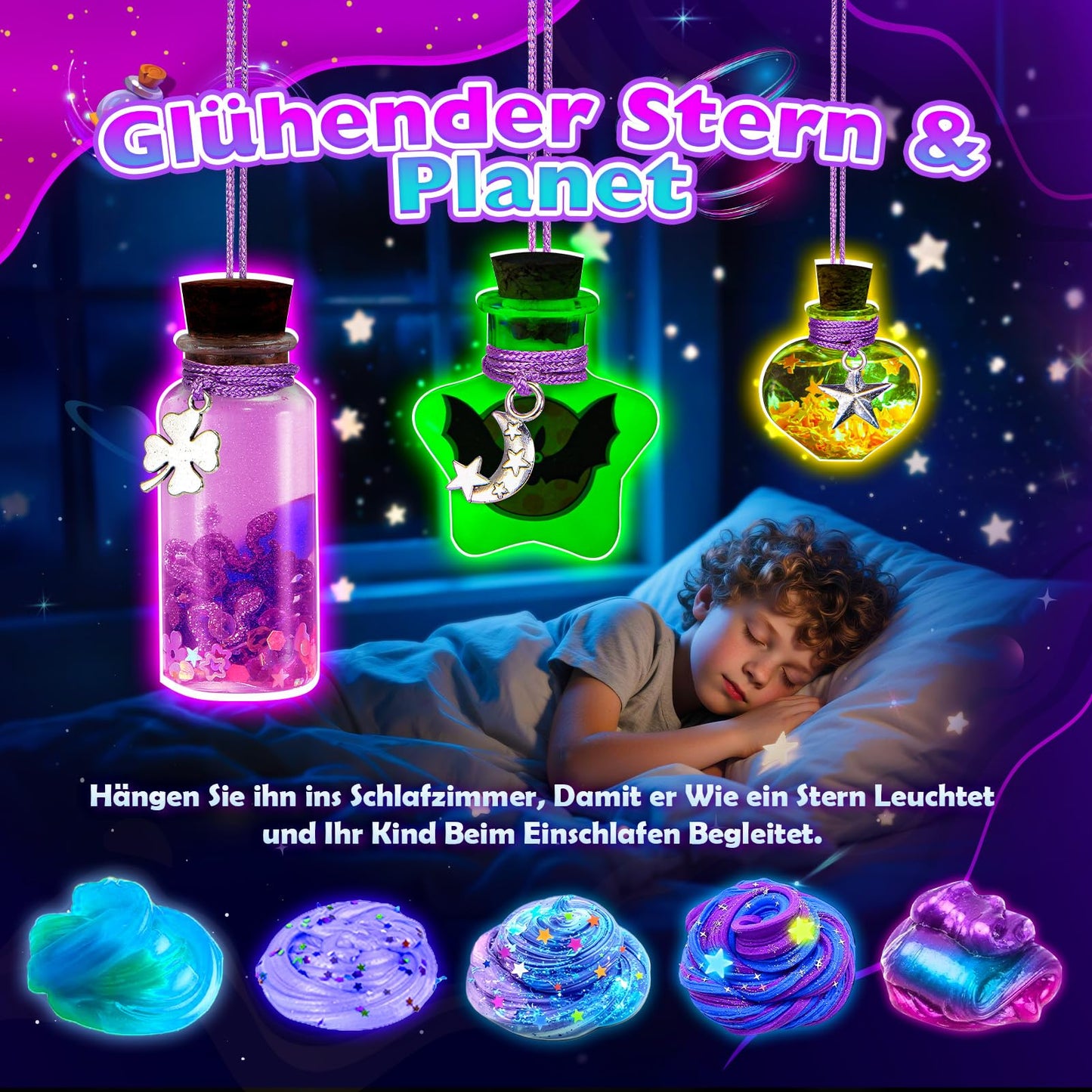 iKidiki slime kit for kids, ages 6-12. Perfect gift for girls and boys. DIY slime making set is a great birthday present idea. Toy suitable for children 6-12 years old.