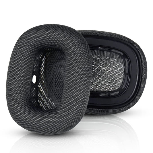 QKIIP Airpods Max Earpads, replacement earpads for AirPods Max headphones, featuring knit mesh canopy and memory foam, compatible with Apple Airpods Max Noise Cancellation Over-Ear Headphones (Space Gray)