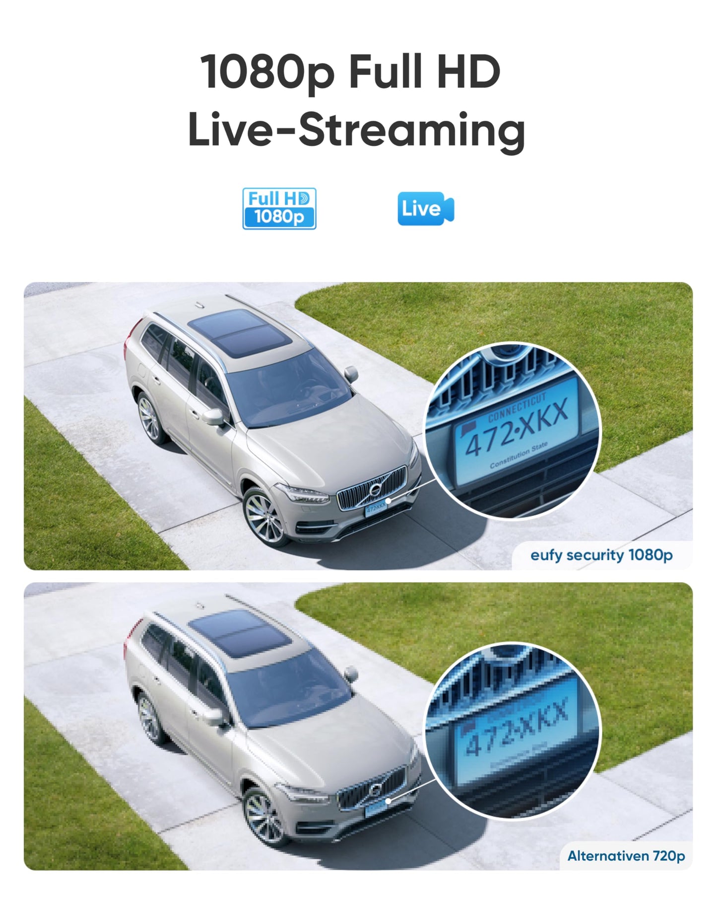 eufy Security eufyCam 2C, outdoor surveillance camera, 180-day battery, HD 1080p, IP67 weatherproof, night vision, compatible with HomeKit and Solar Panel, free usage