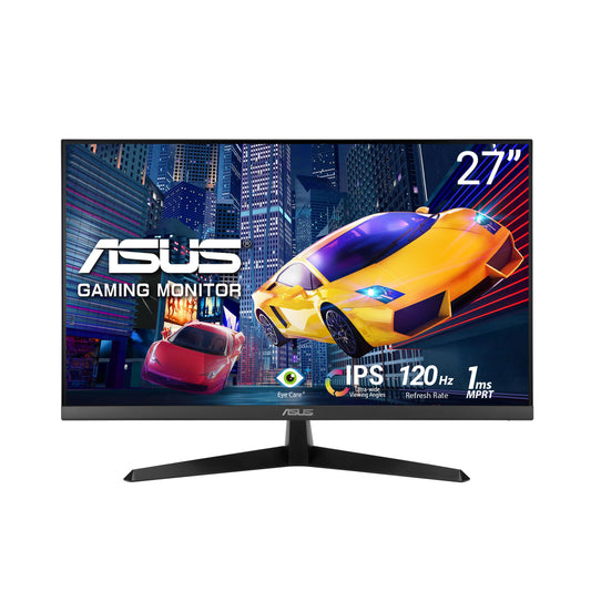 ASUS Eye Care VY279HGR - 27 inch Full HD Monitor - 120 Hz, 1ms MPRT, AdaptiveSync, GameFast Input - IPS Panel, Vesa 100x100, 16:9, 1920x1080, HDMI, D-Sub