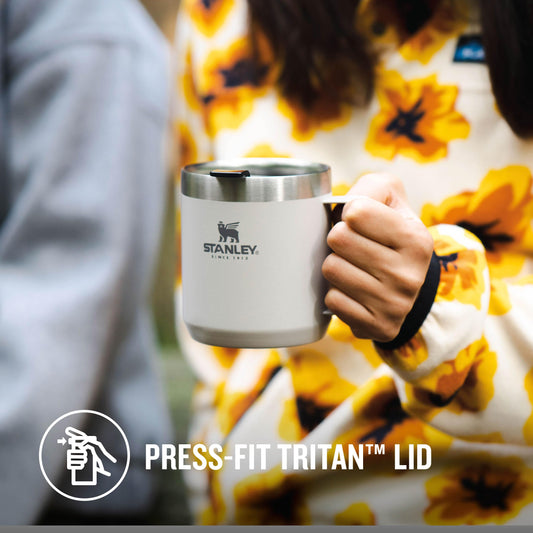 Stanley Classic Legendary Camp Mug Thermos 12 oz - Keeps hot for 1.5 hours - Cold for 3 hours - BPA free - Dishwasher safe - Stainless steel travel coffee mug - Ash