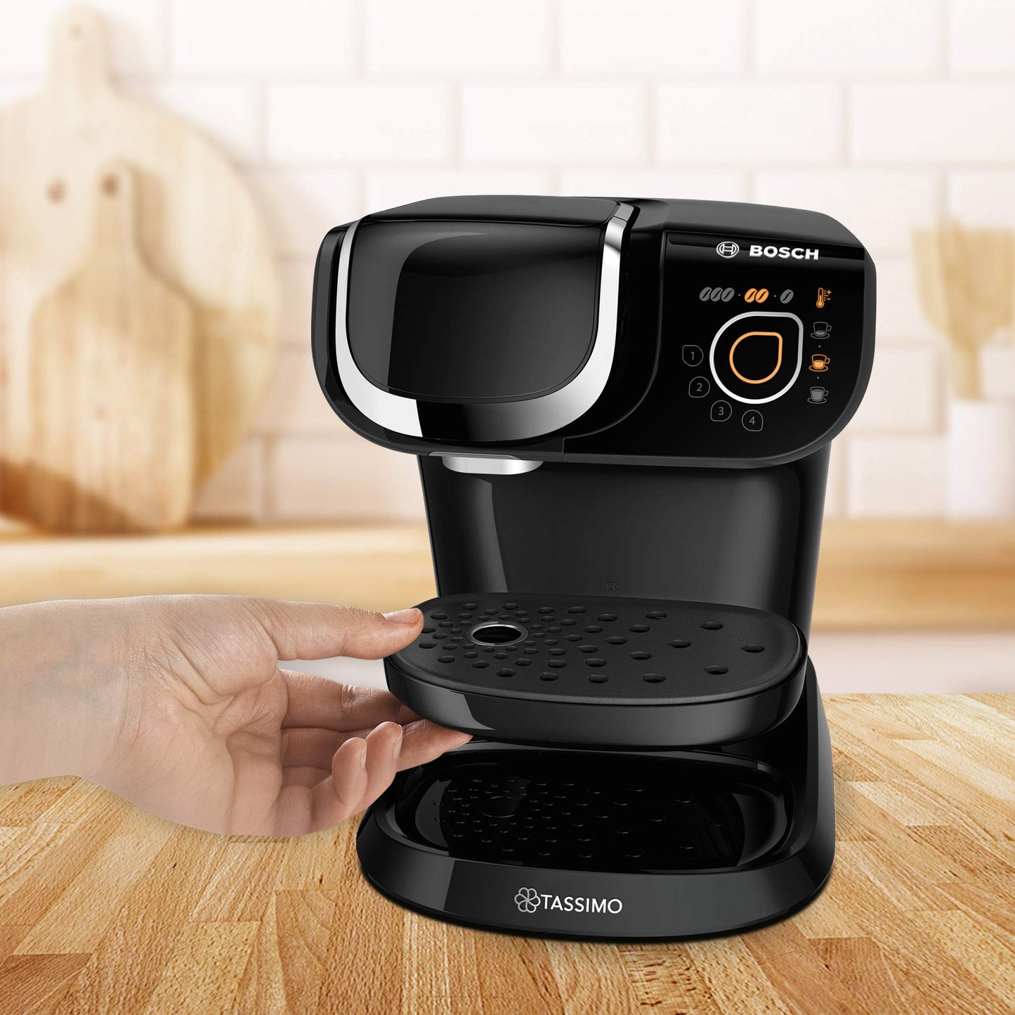 Tassimo My Way 2 capsule machine TAS6502 with water filter, over 70 drinks, drink personalization, coffee variety, easy preparation, 1,500 watts, black.