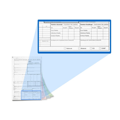 International CMR consignment note self-copying 200 pieces single sheet 280701.