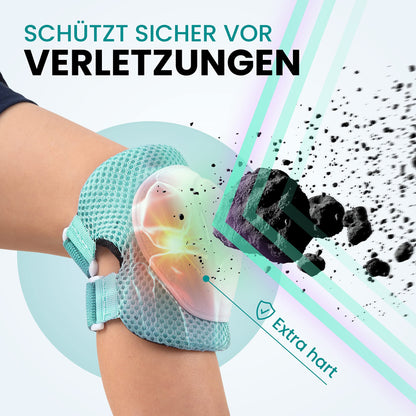 99FLIPS Kids Inline Skates 3 years - TÜV Rheinland GS Seal [6-Pack] - Flash - Size XS Mint - Protective Gear - Knee Pads - Knee and Elbow Pads for Kids